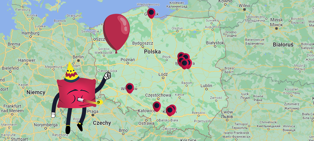 Mapa salonów SypialniaPlus