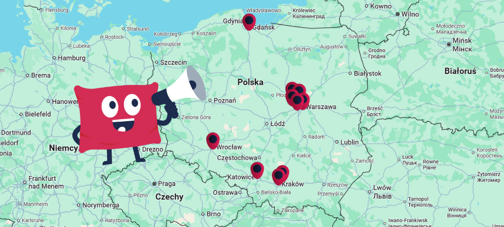 Mapa salonów SypialniaPlus