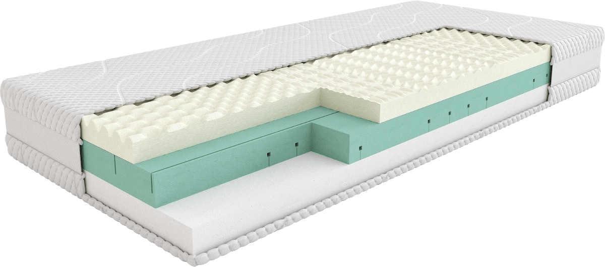 SleepMed Premium — przekrój budowy materaca piankowego, wysokość 23 cm