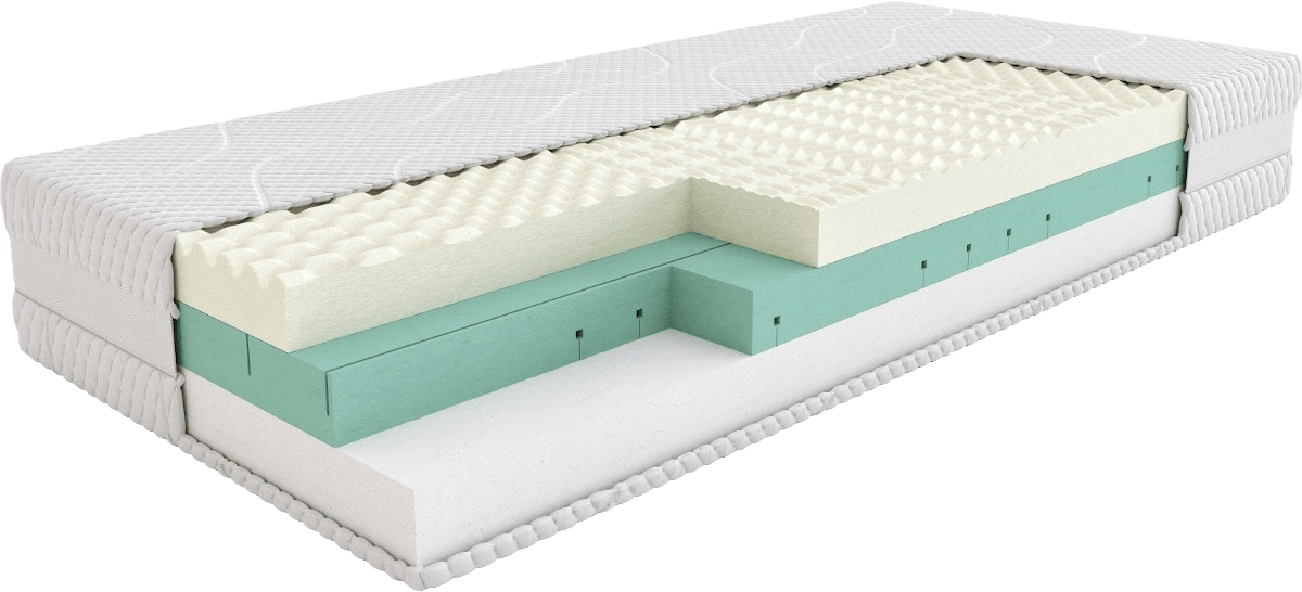 SleepMed Supreme — przekrój budowy materaca piankowego, wysokość 27 cm